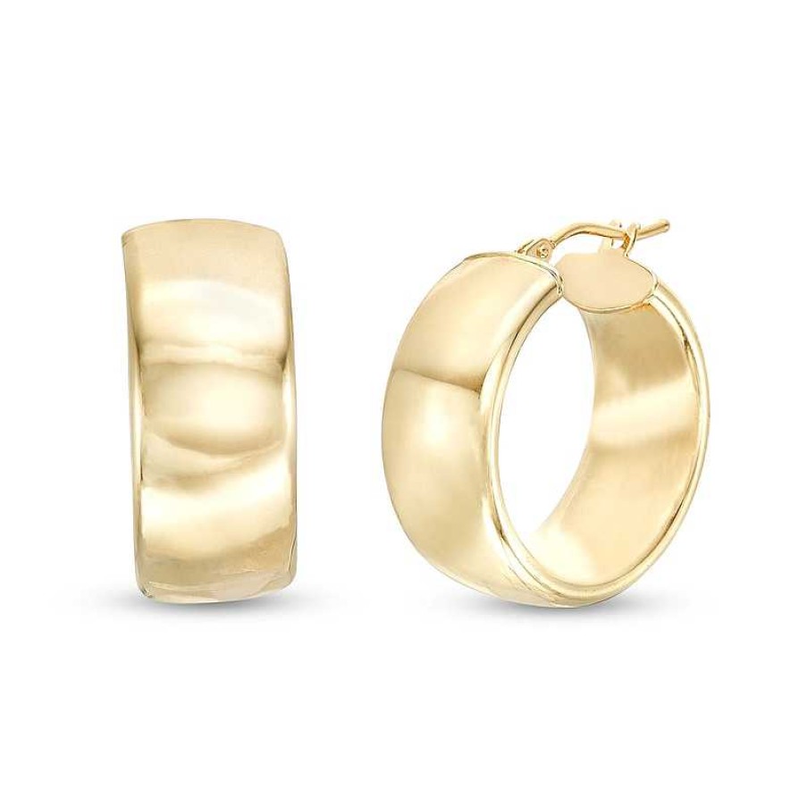 Zales Made In Italy 15.0Mm Tube Hoop Earrings In 10K Gold Earrings