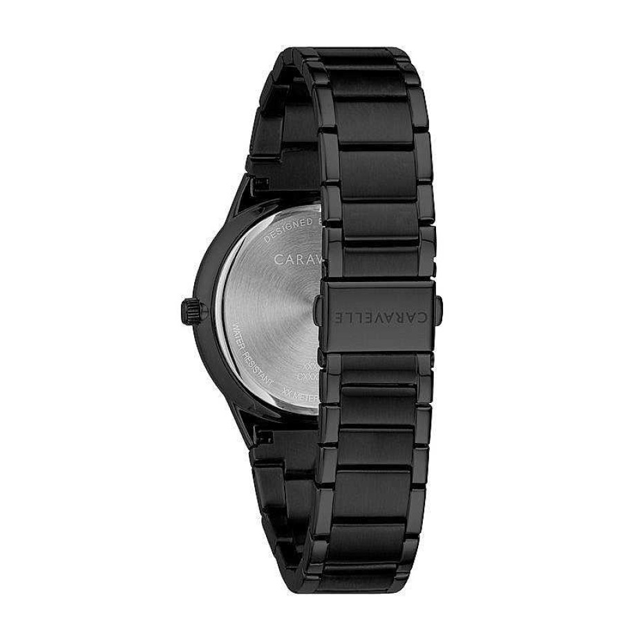 CARAVELLE Men'S Caravelle By Bulova Diamond Accent Black Ip Watch (Model: 45D108) Watches