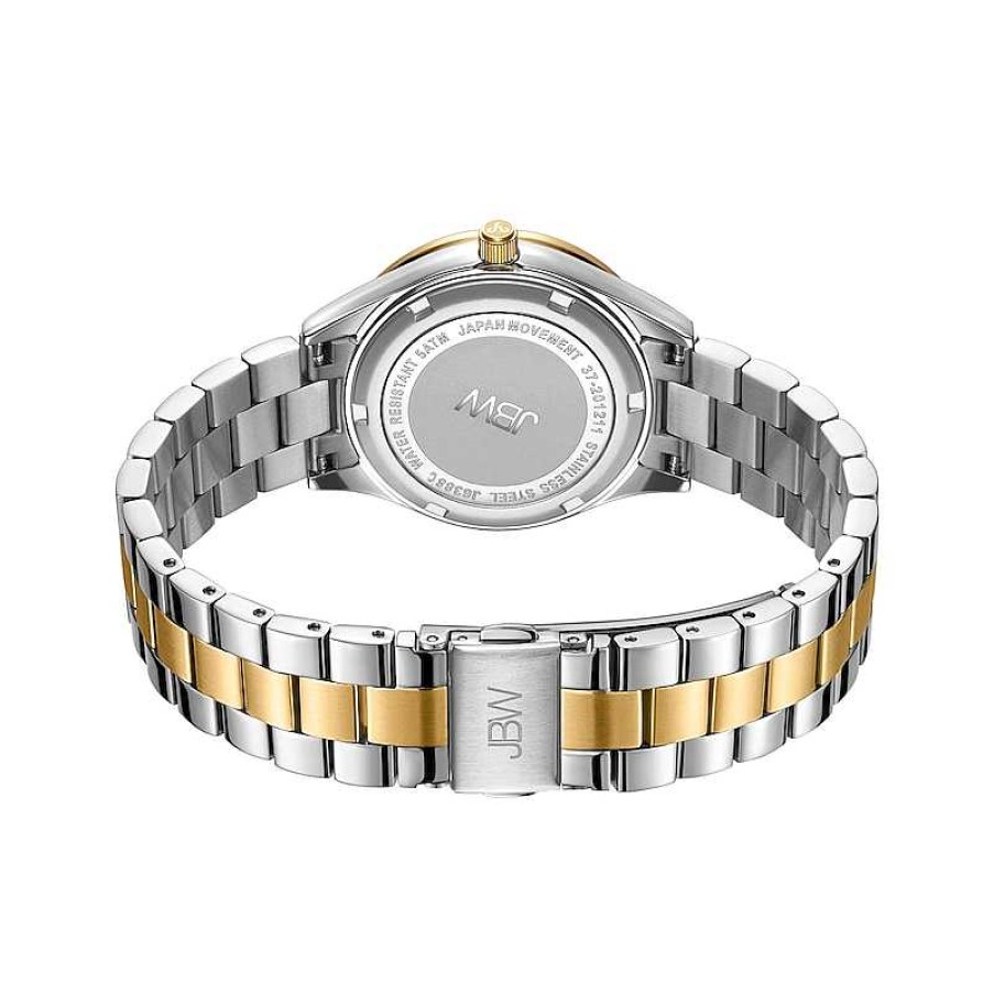 JBW Ladies' Jbw Mondrian 1/6 Ct. T.W. Diamond And Crystal Accent Two-Tone Watch With Silver-Tone Dial (Model: J6388C) Watches