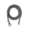 Zales Vera Wang Men 6.0Mm Foxtail Chain Necklace In Solid Sterling Silver With Black Rhodium - 22" Necklaces