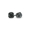 Zales Vera Wang Men 1 Ct. T.W. Black Diamond Solitaire Stud Earrings In Sterling Silver With Black Ruthenium Earrings