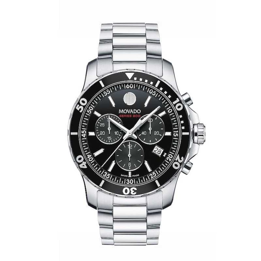 Movado Men'S Movado Series 800® Chronograph Watch With Black Dial (Model: 2600142) Watches