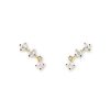 Zales Pdpaola At Zales 1/6 Ct. T.W. Lab-Created Diamond Trio Drop Single Stud Earring In 18K Gold Earrings