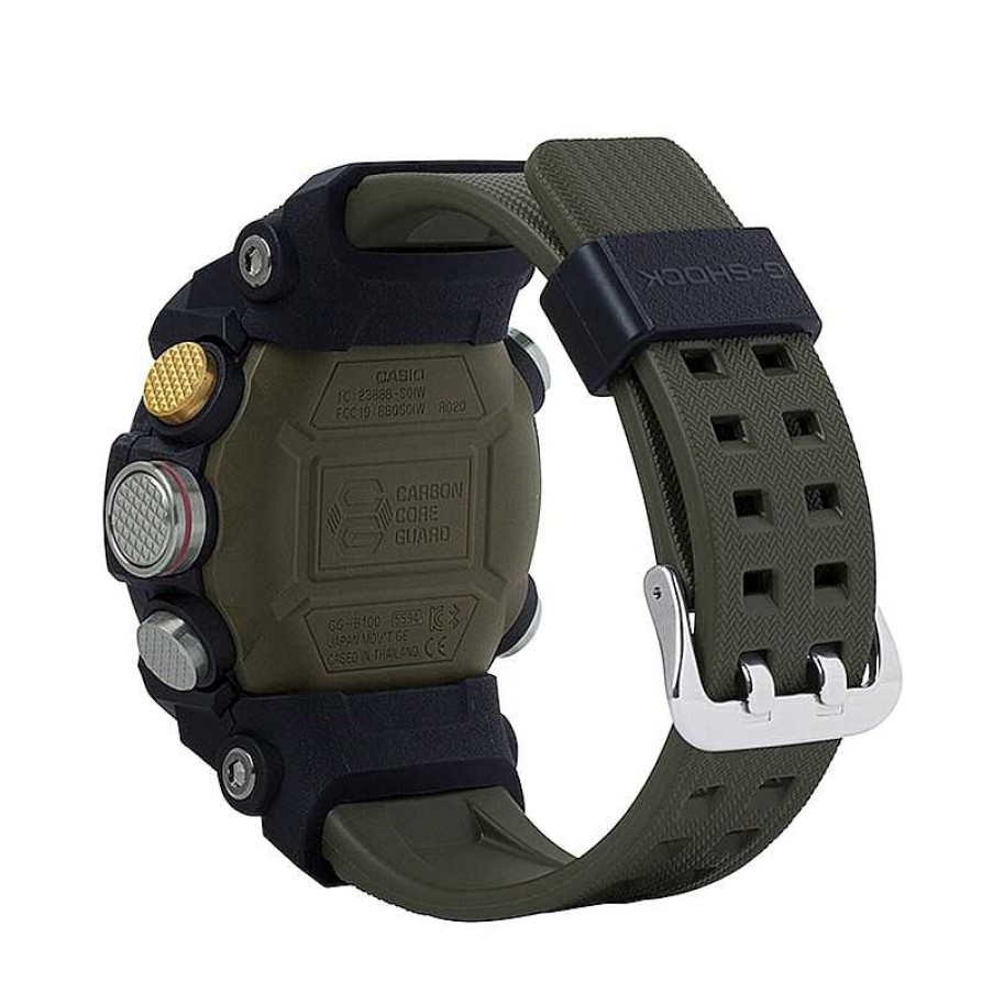 Casio G-Shock Men'S Casio G-Shock Master Of G Mudmaster Green Strap Watch With Black Dial (Model: Ggb100-1A3) Watches