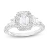 Zales 2 Ct. T.W. Certified Emerald-Cut Lab-Created Diamond Frame Engagement Ring In 14K White Gold (F/Vs2) Rings