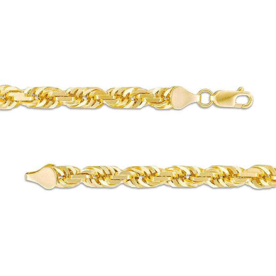 Zales 6.5Mm Rope Chain Necklace In Solid 10K Gold - 24" Necklaces