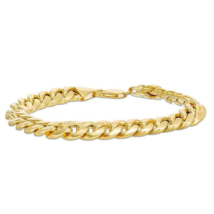 Zales Men'S 9.2Mm Cuban Link Bracelet In 10K Gold - 9.0" Bracelets