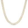 Zales 5.5Mm Reversible Diamond-Cut Curb Chain Necklace In Solid 10K Two-Tone Gold - 24" Necklaces