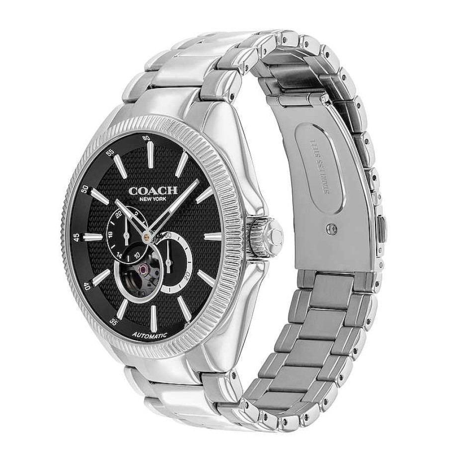 Coach Men'S Coach Jackson Chronograph Watch With Black Skeleton Dial (Model: 14602695) Watches