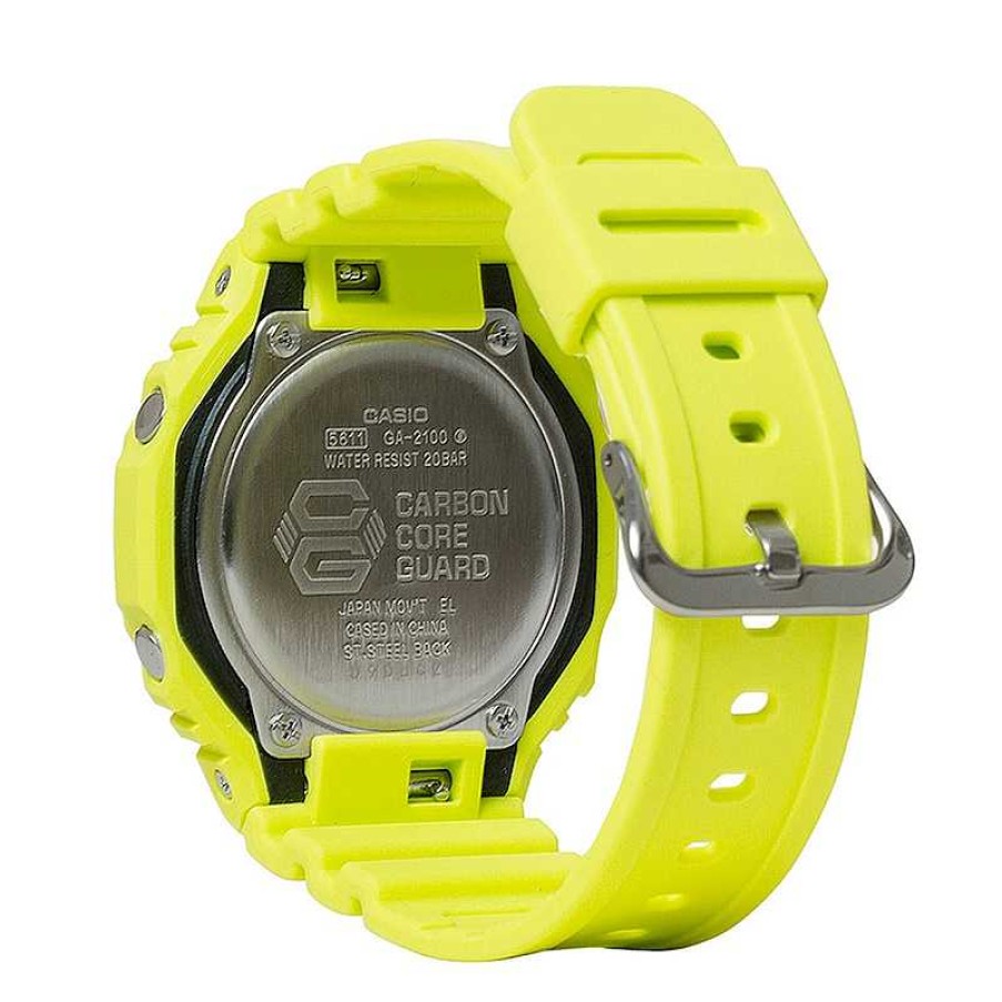 Casio Men'S Casio Tone-On-Tone G-Shock Analog/Digital Display Watch In Volt Yellow (Model Ga2100-9A9) Watches