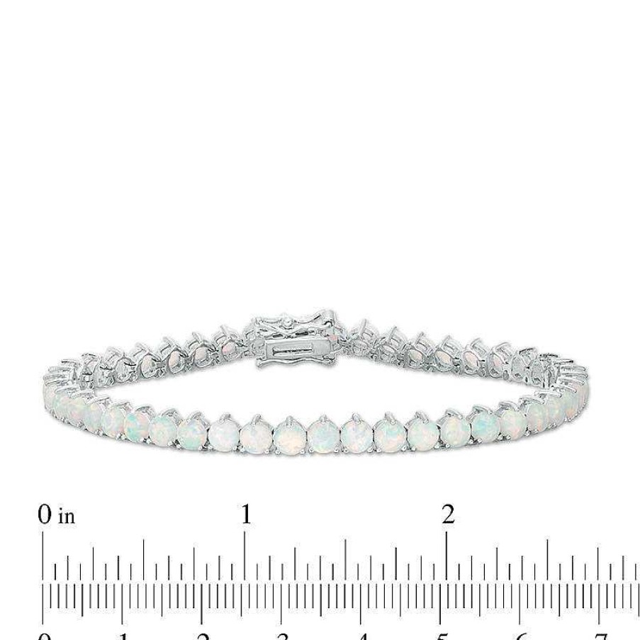 Zales Lab-Created Opal Tennis Bracelet In Sterling Silver - 7.25" Bracelets