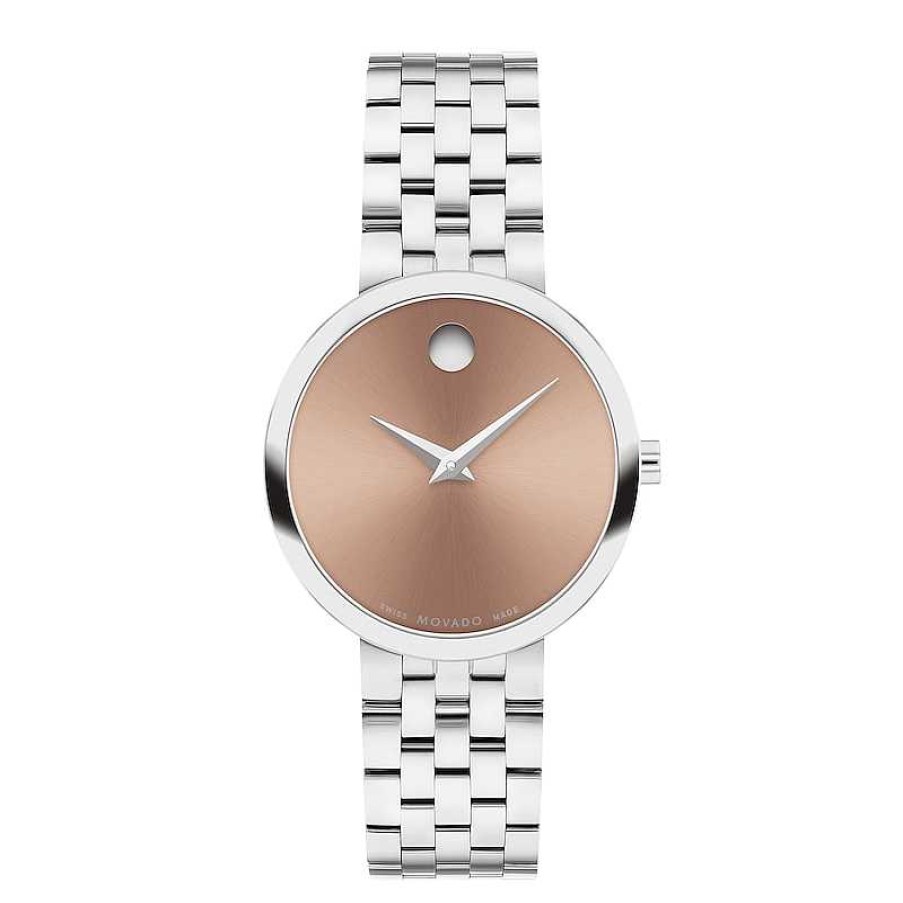 Movado Ladies' Movado Museum® Classic Watch With Pink Dial (Model: 0607941) Watches