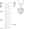 Zales 1/4 Ct. T.W. Diamond Frame Heart Pendant And Stud Earrings Set In Sterling Silver (J/I3) Earrings