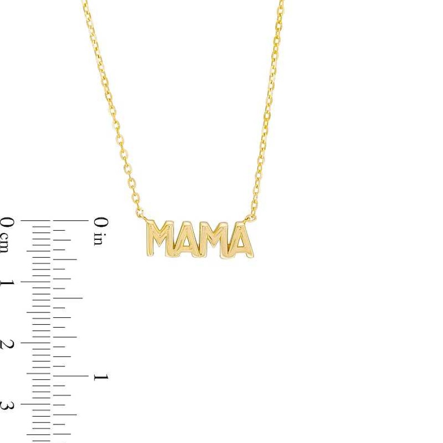 Zales Puff Letter "Mama" Necklace In 14K Gold - 18" Necklaces