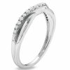 Zales 1/4 Ct. T.W. Diamond Twist Contour Band In 14K White Gold Rings