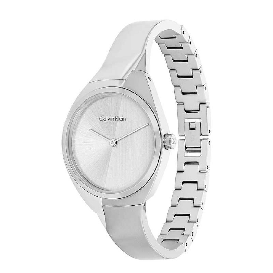 Calvin Klein Ladies' Calvin Klein Bangle Watch With Silver-Tone Dial (Model: 25200234) Watches