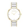 Calvin Klein Ladies' Calvin Klein Crystal Accent Two-Tone Ip Watch With White Dial (Model: 25200134) Watches