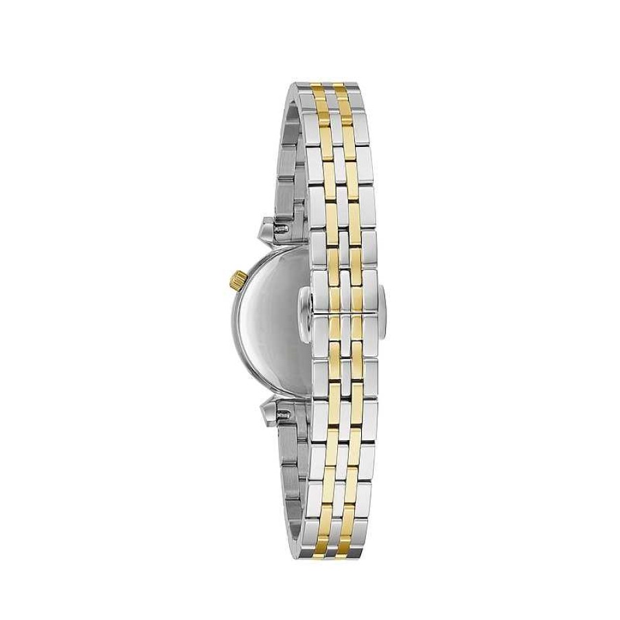 Bulova Ladies' Bulova Regatta Diamond Accent Two-Tone Watch With Mother-Of-Pearl Dial (Model: 98P202) Watches