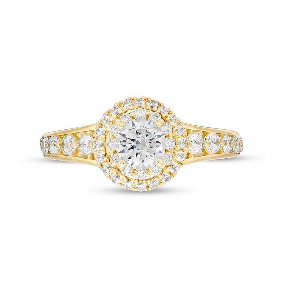 Zales Vera Wang Love Collection 1 Ct. T.W. Diamond Double Frame Engagement Ring In 14K Gold Rings