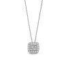 Zales 1/3 Ct. T.W. Multi-Diamond Cushion-Frame Pendant In 10K White Gold - 19" Necklaces