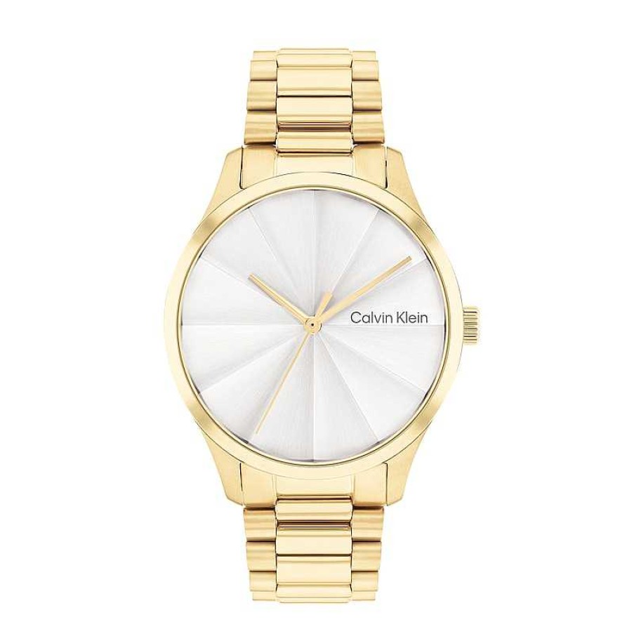 Calvin Klein Calvin Klein Gold-Tone Ip Watch With White Dial (Model: 25200232) Watches