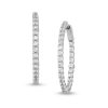 Zales 2 Ct. T.W. Diamond Inside-Out Hoop Earrings In 10K White Gold Earrings