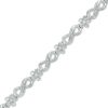 Zales 1/4 Ct. T.W. Diamond Infinity Link Flower Bracelet In Sterling Silver - 7.25" Bracelets