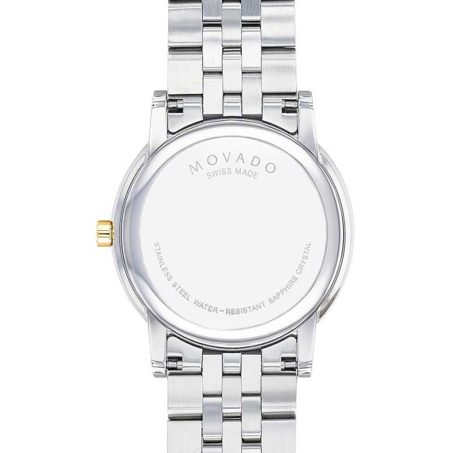 Movado Men'S Movado Museum® Classic 1/20 Ct. T.W. Diamond Two-Tone Pvd Watch With Black Dial (Model: 0607202) Watches