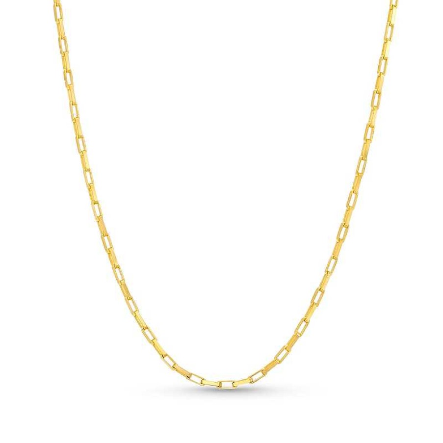 Zales 1.4Mm Elongated Box Chain Necklace In Solid 14K Gold - 18" Necklaces