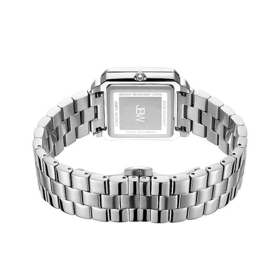 JBW Ladies' Jbw Cristal Square 1/8 Ct. T.W. Diamond And Crystal Accent Watch And Bangle Set (Model: J6387-Setc) Watches