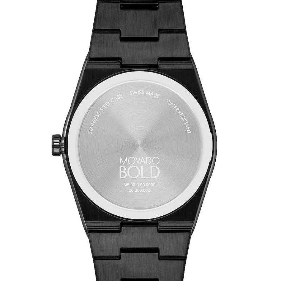 Movado Bold Men'S' Movado Bold® Quest Black Ip Watch With Grey Dial (Model: 3601224) Watches