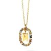 Zales Pdpaola At Zales Multi-Color "M" Pendant In Sterling Silver With 18K Gold Plate Necklaces