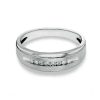 Zales Men'S 1/10 Ct. T.W. Diamond Wedding Band In 10K White Gold Rings