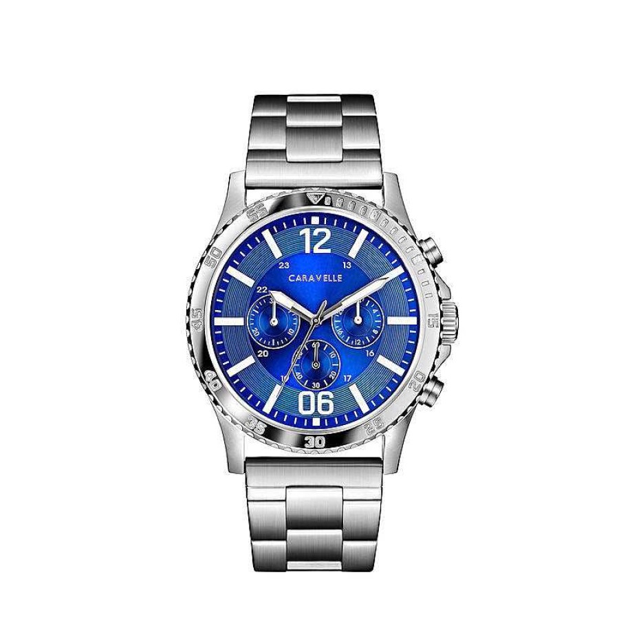 CARAVELLE Men'S Caravelle By Bulova Chronograph Watch With Blue Dial (Model: 43A145) Watches