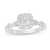 Zales 5/8 Ct. T.W. Princess-Cut Diamond Cushion Frame Vintage-Style Engagement Ring In 14K White Gold (I/I2) Rings