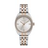 CARAVELLE Ladies' Caravelle By Bulova Crystal Two-Tone Watch With Silver-Tone Dial (Model: 45L180) Watches