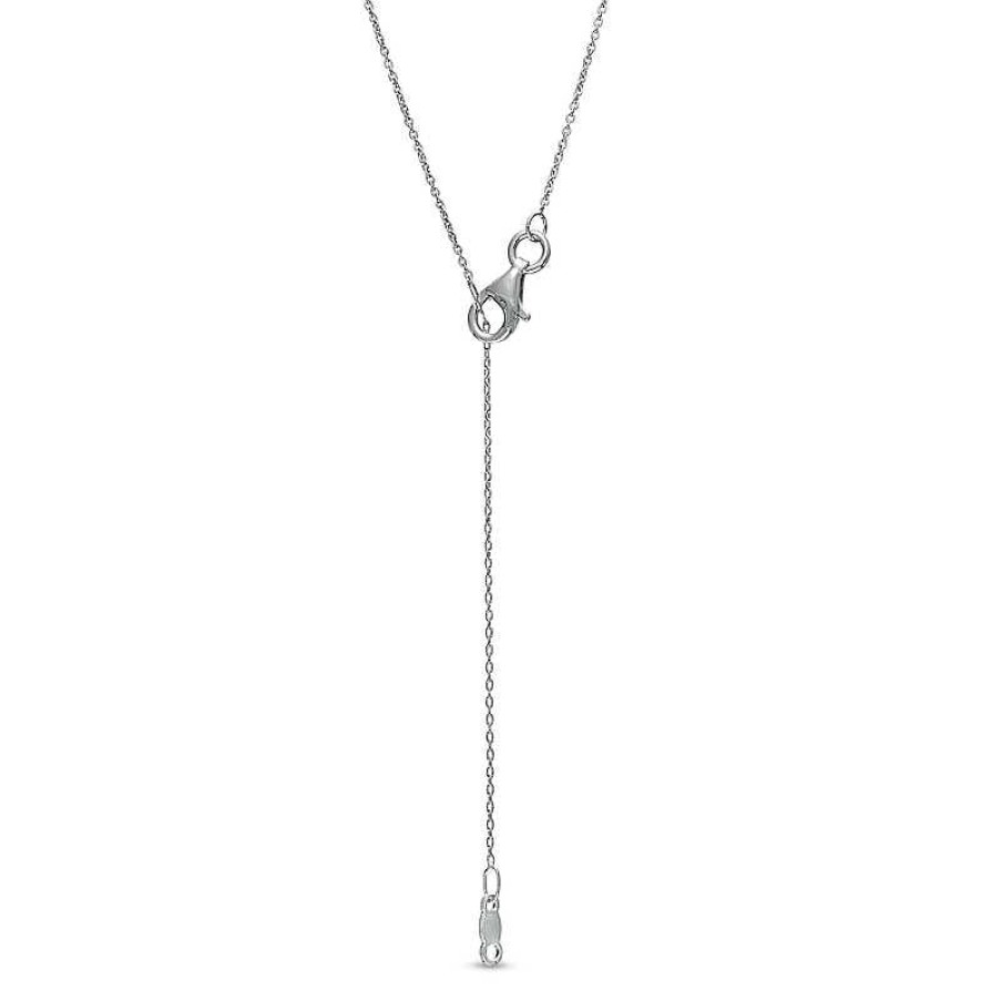 Zales 1 Ct. Certified Pear-Shaped Lab-Created Diamond Solitaire Pendant In 14K White Gold (F/Si2) Necklaces