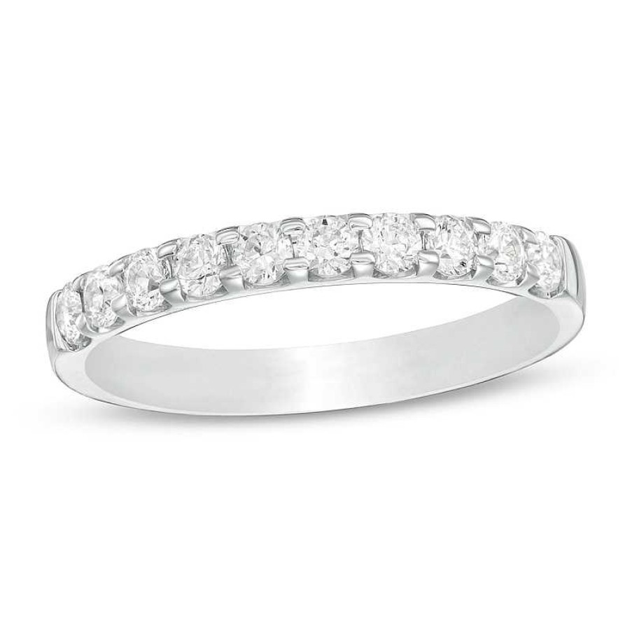 Zales 1/2 Ct. T.W. Certified Diamond Band In 18K White Gold (I/Vs2) Rings