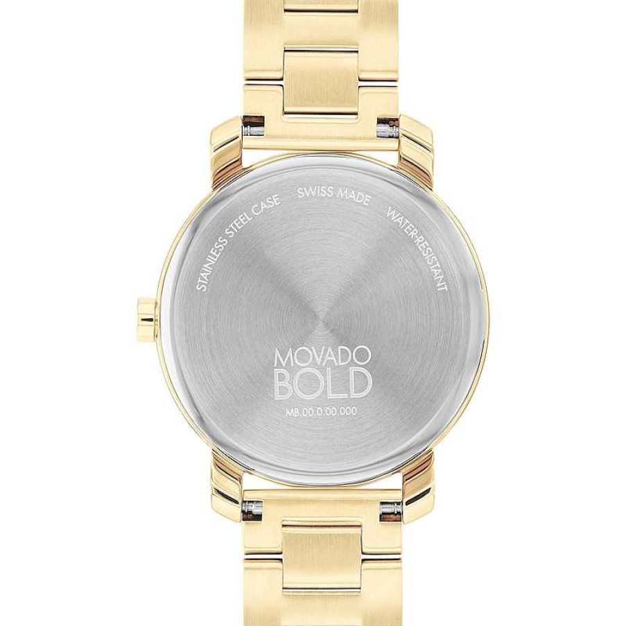 Movado Ladies' Movado Bold® Access Gold-Tone Watch With Grey Dial (Model: 3601080) Watches