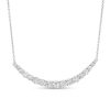 Zales 3 Ct. T.W. Certified Lab-Created Diamond Graduated Curved Bar Necklace In 14K White Gold (F/Si2) Necklaces