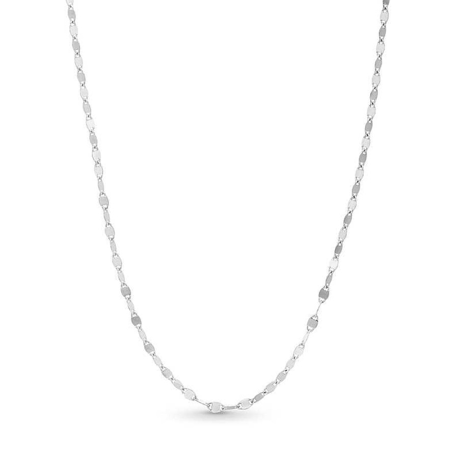 Zales 2.3Mm Mirror Chain Necklace In Solid Sterling Silver -18" Necklaces