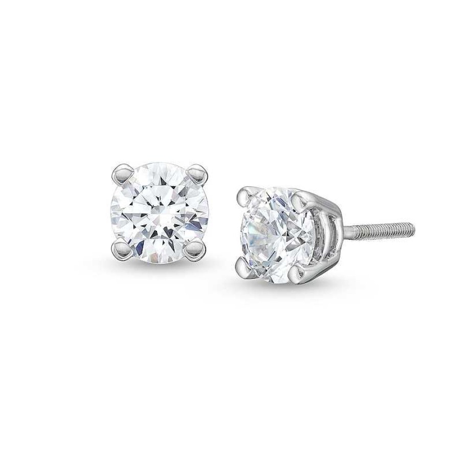 Zales 1-1/2 Ct. T.W. Certified Lab-Created Diamond Solitaire Stud Earrings In 14K White Gold (I/Si2) Earrings