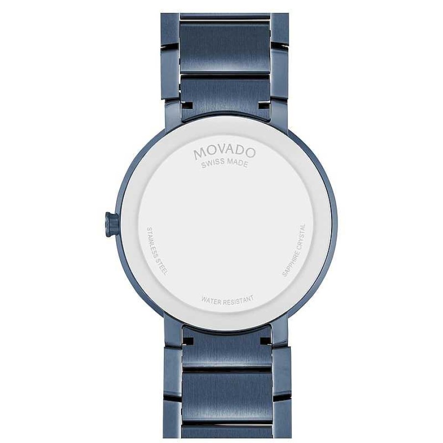 Movado Men'S Movado Sapphire Blue Pvd Watch With Blue Dial (Model: 0607556) Watches