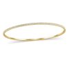 Zales 1/2 Ct. T.W. Diamond Line Bangle In 10K Gold - 7.5" Bracelets