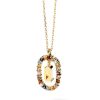 Zales Pdpaola At Zales Multi-Color "Q" Pendant In Sterling Silver With 18K Gold Plate Necklaces