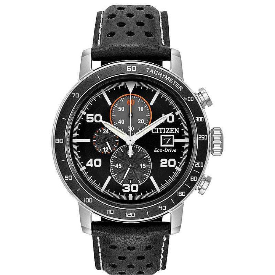 Citizen Men'S Citizen Eco-Drive® Brycen Chronograph Strap Watch With Black Dial (Model: Ca0649-14E) Watches