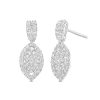 Zales 1 Ct. T.W. Marquise Multi-Diamond Frame Drop Earrings In 10K White Gold Earrings