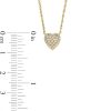 Zales 1/5 Ct. T.W. Heart-Shaped Lab-Created Multi-Diamond Frame Necklace In Sterling Silver With 14K Gold Plate (F/Si2) Necklaces