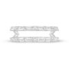 Zales Vera Wang Love Collection 1/2 Ct. T.W. Baguette And Round Diamond Solitaire Enhancer In 14K White Gold Rings