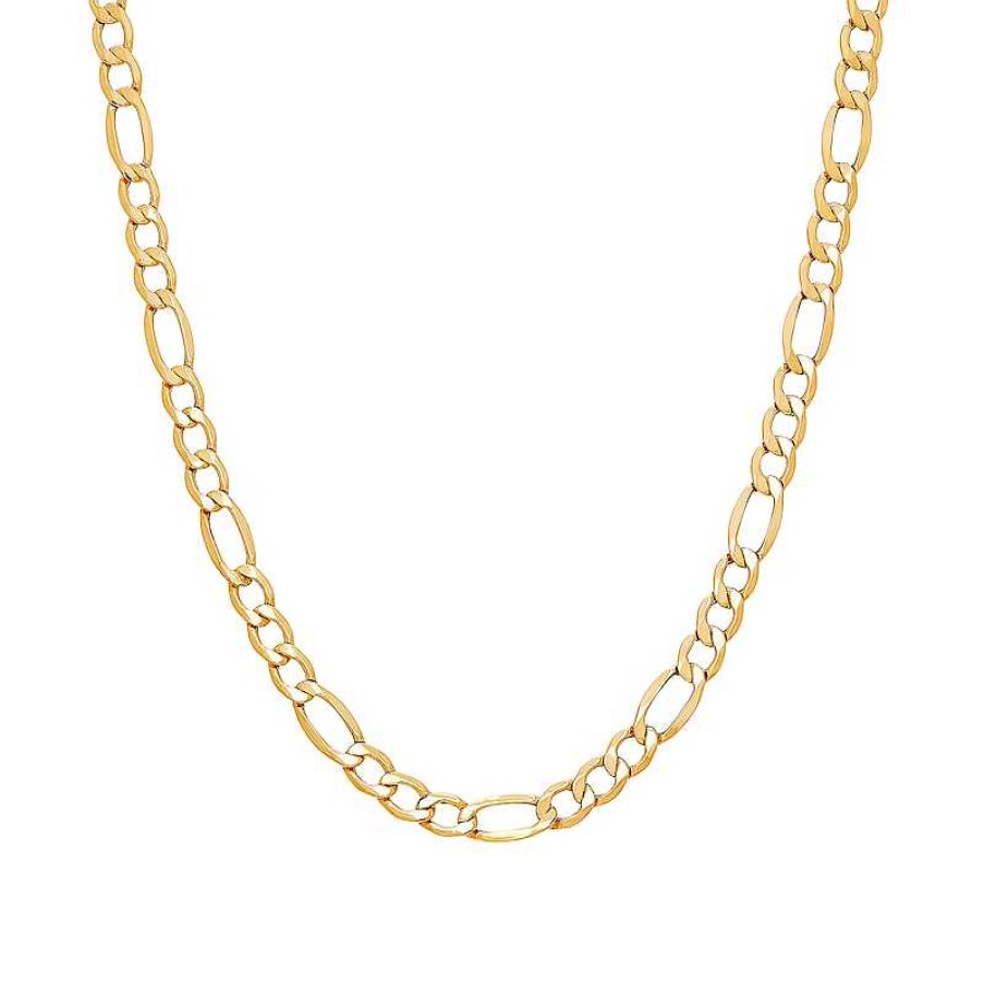 Zales Men'S 5.8Mm Figaro Chain Necklace In Hollow 14K Gold - 26" Necklaces